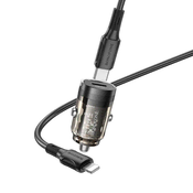 Infostyle Avtopolnilec Borofone BZ29B - 2xType C - PD 36W 3A s Type C na Lightning kabel
