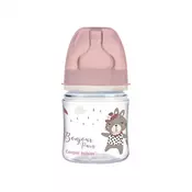 Canpol baby flasica 120ml siroki vrat, pp - bonjour paris 35/231 pink ( 35/231_pin )
