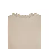 Girls ribbed long-sleeved T-shirt beige