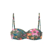 LASCANA Bikini zgornji del modra/oliva/oranžna/roza