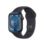 Apple Watch Series 9 41 mm Digitalno 352 x 430 pikseli Ekran osjetljiv na dodir 4G Crno Wi-Fi GPS