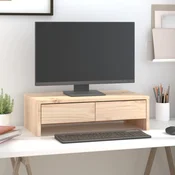 Stalak za monitor 50 x 27 x 15 cm od masivne borovine - Prirodna 50 x 27 x 15 cm
