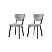 Hanah Home Set stolica Beta-851 V2, 93x68x14.5 cm, 2 komada, Svetlosive