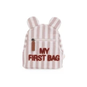 ChildHome ® otroški nahrbtnik my first bag stripes nude/terracotta