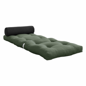 Zeleno-siva futonska vzmetnica 70x200 cm Wrap Olive Green/Dark Grey – Karup Design