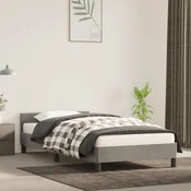 shumee vidaXL Posteljni okvir brez vzmetnice svetlo siv 100x200 cm žamet