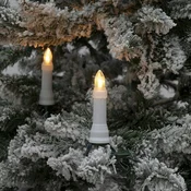 Konstsmide Christmas LED svetlobna veriga zgornje žarnice IP44 jantar 25 žarnic - bela, prozorna, temno zelena - Plastika