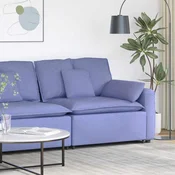 Modularni kauc s naslonom za ruke i jastucima, traperice plave boje, 100 cm