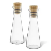 Dozirnik za olje BEVO 250 ml, set 2 kosov, steklo / bambus, Zack