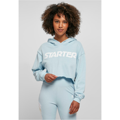 Womens Cropped Hoody Starter Ice-Blue
