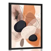 Plakat abstraktne oblike skale - 20x30 silver