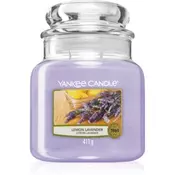 Yankee Candle Lemon Lavender dišeča sveča  411 g Classic srednja
