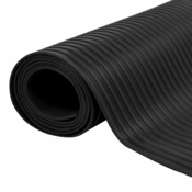 VIDAXL gumijasta nedrseča podloga s črtastim vzorcem (2x1m), črna