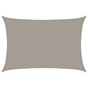 Vidaxl Senčno jadro 160 g/m2 pravokotno svetlo sivo 2,5x4 m HDPE