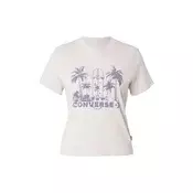 CONVERSE Majica ECHO PALMS  ecru / golobje modra