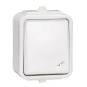 Schneider Electric Nadometno stikalo za stopnice, IP44, bela cedra