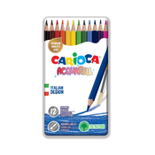 Carioca Barvice akvarelne hexagonalne 1/12+čopič 42859