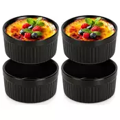 shumee Črne porcelanaste pekače 260 ml 4 kosi.