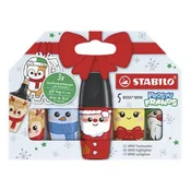 Označevalnik STABILO BOSS MINI Frosty Friends (komplet 5 kosov)