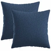 vidaXL Prevleka za blazino 2 kos HEERLEN Modra 45 x 45 cm Blago