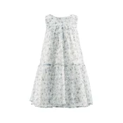 happy girls Obleka moder denim/zelena/bela