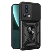 Silikonski ovitek Armor Ring z zaščito kamere za Xiaomi 13 Lite - črn
