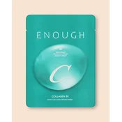 Enough Vlažilna maska v lističu s kolagenom Collagen 3X Moisture Brightening Sheet Mask - 25 g/1 kos