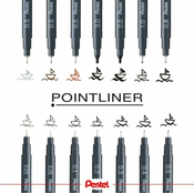 Pentel fineliner pointliner crni 0,05 ( p.s20p005 )