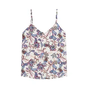 VERO MODA Top VMCHERIE  svetlo modra / čokolada / roza / off-bela