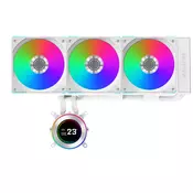 Lian Li GA II Hydroshift II LCD-C 360CL Procesor Tekočinski hladilnik vse v enem 12 cm Bela 1 kos(-i)