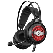 Rampage slušalice - RM-K29 THUNDER (mikrofon, 3,5 mm prikljucak, kontrola glasnoce, velike jastucice za uši, crne, RGB LED) 34937