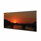 tulup.si Stenska plošča za kuhinjo Italija river sunset 140x70 cm