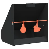 vidaXL Lovilec kroglic Črna 31 x 23 x 31.5 cm Jeklo