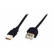 Digitus USB 2.0 produžni kabel [1x USB 2.0 utikac A - 1x USB 2.0 utikac A] 3 m Digitus crni