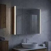 vidaXL Kopalniška ogledalna omara Star les 83,5 x 15,5 x 70 cm