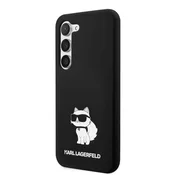 Karl Lagerfeld Originalen ovitek Samsung Galaxy S23 5G - IML NFT Choupette Body - črn silikonska zaščita - KLHCS23SSNCHBCK