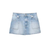 Pull&Bear Krilo W3 MINI FALDA CARPENTER moder denim