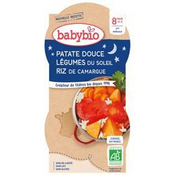 2x BABYBIO Večerni meni sladki krompir s poletno zelenjavo (200 g)