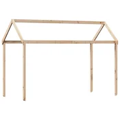Vidaxl Streha za otroško posteljo 207x95,5x159 cm trdna borovina