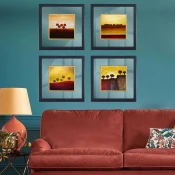 WALLXPERT Dekorativna slika u okviru (4 komada) CAM727146
