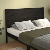 Vidaxl Posteljno vzglavje črno 166x4x100 cm trdna borovina