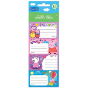 Luna: Peppa Pig nalepke za zvezke, 20 kosov v paketu.