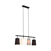 Brilo - Luster na sajli 4xE27/40W/230V crna/siva/bela