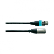 Cordial Mikrofonski kabel Cordial, 2,5 m, REAN ženski/moški XLR-konektor, črne barve