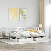 Dnevni krevet na razvlacenje s ladicama bez madraca 90 x 190 cm