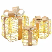 Poklonska kutija 3 pcs Topla bijela 20 x 20 x 20 cm PET