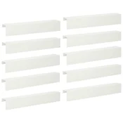 vidaXL Pokrivni profil za vrtno obrobo 10 kos 100 x 20 x 15 cm Jeklo