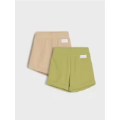 Sinsay - Komplet od 2 para kratkih pantalona - BEŽ