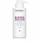 Goldwell Dualsenses Blondes & Highlights regenerirajuca maska neutralizirajuci žuti tonovi (60sec Treatment - Color Protection) 500 ml