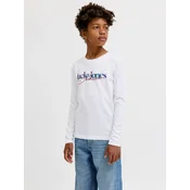 Jack & Jones Junior Majica JJTom temno modra / oranžna / temno rdeča / bela